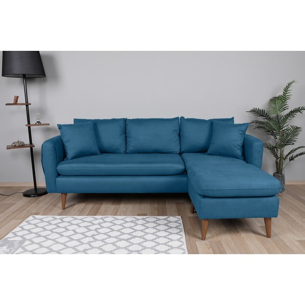 Sofa mėlynos spalvos 215 cm Sofia – Balcab Home-image-1