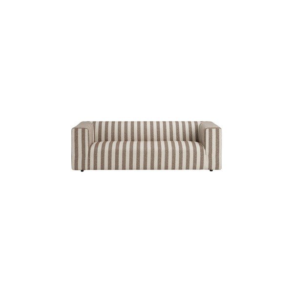 Rudos spalvos/kreminės spalvos sofa iš šenilinio audinio 220 cm Lisa – Ellos Home-image-3