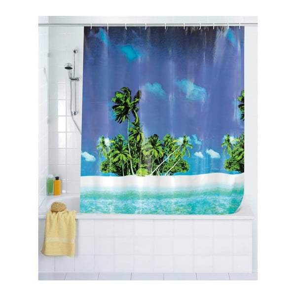 Mėlyna dušo užuolaida Wenko Dreamy Beach, 180 x 200 cm-image-1