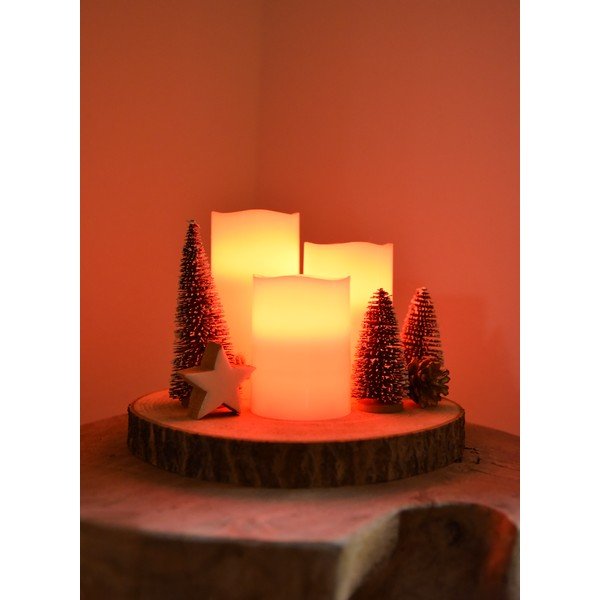 LED žvakės 3 vnt. (aukštis 10 cm) – Hilight-image-1