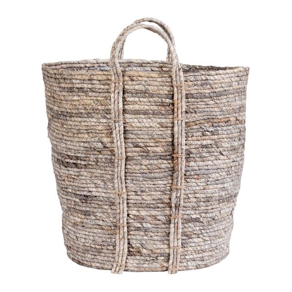 Pilkas krepšelis iš kukurūzų lapų House Nordic Udin-image-3