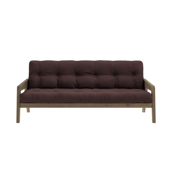 Rudos spalvos sofa lova 204 cm Grab - Karup Design