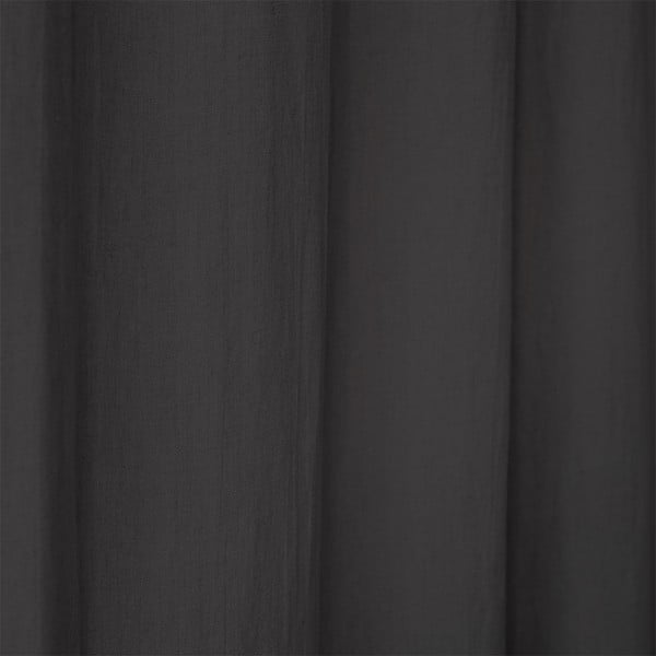 Tamsiai pilka lininė užuolaida su kilpomis Linen Tales Night Time, 250 x 140 cm-image-1