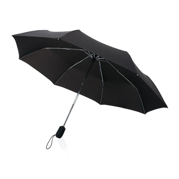 Juodas vėjo nepraleidžiantis sulankstomas skėtis XD dizainas