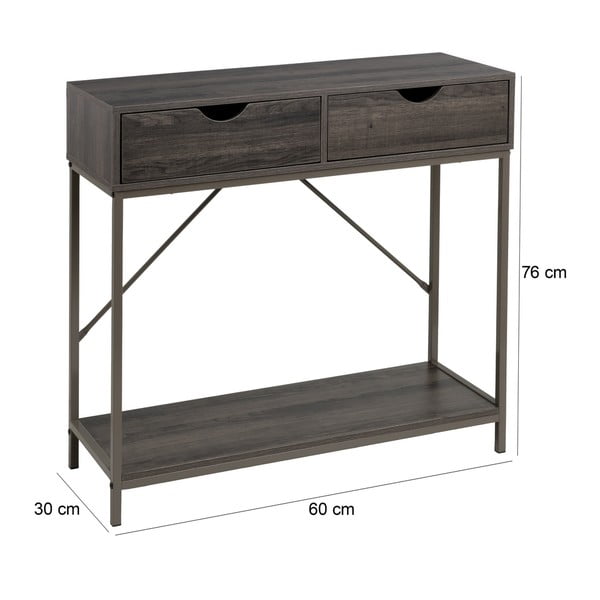 Konsolinis staliukas rudos spalvos 30x80 cm – Casa Selección-image-4