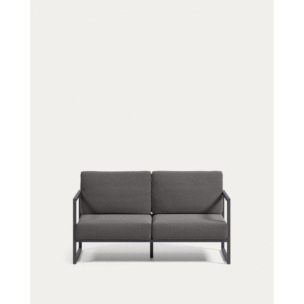 Tamsiai pilkos spalvos iš aliuminio sodo sofa Comova – Kave Home-image-3