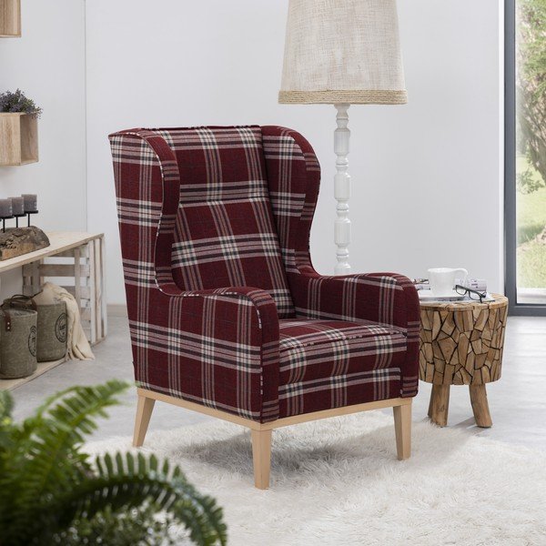 Raudonos spalvos languotas krėslas Max Winzer Angelo-image-1