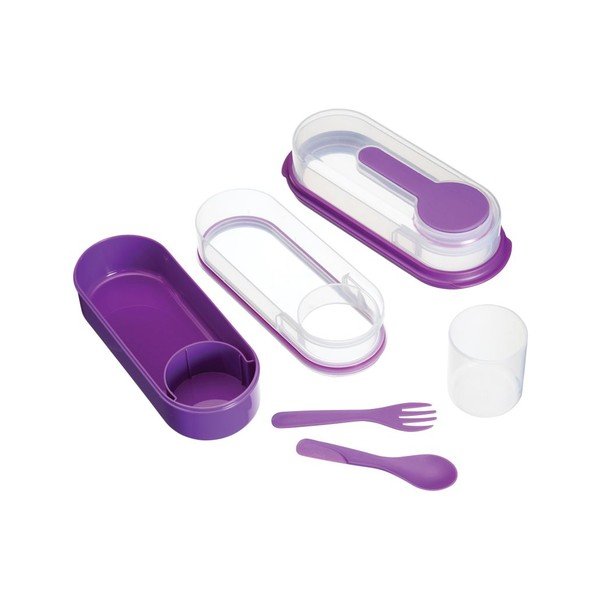 Violetinė "Kitchen Craft Coolmovers" stačiakampė užkandžių dėžutė-image-1