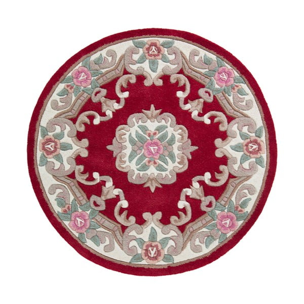 Raudonas vilnonis kilimas Flair Rugs Aubusson, ⌀ 120 cm
