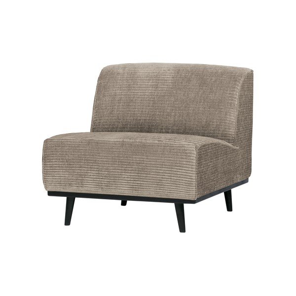 Pilkos ir rudos spalvos velvetinis fotelis BePureHome Statement-image-1