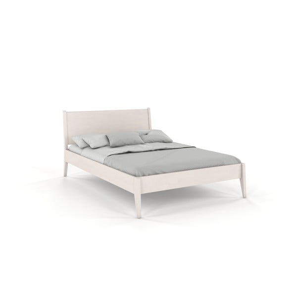 Balta dvigulė lova iš bukmedžio medienos Skandica Visby Radom, 160 x 200 cm