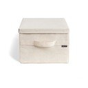 Smėlio spalvos iš tekstilės daiktadėžė su dangčiu 31x41x22 cm Soft Storage Medium – Bigso