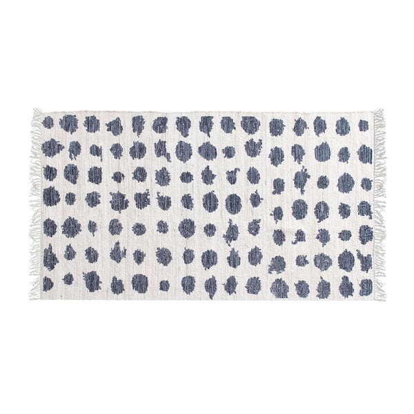 Baltas ir mėlynas kilimas 65x160 cm Leopard - Côté Table