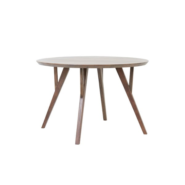 Apvalios formos valgomojo stalas rudos spalvos su akacijos stalviršiu ø 140 cm Quenza – Light & Living