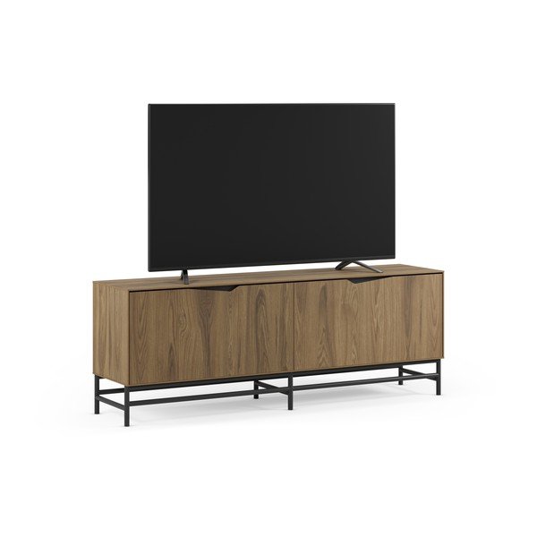 Juodos spalvos/natūralios spalvos TV spintelė iš ąžuolo 150x61x35 cm Aiden – Marckeric-image-2