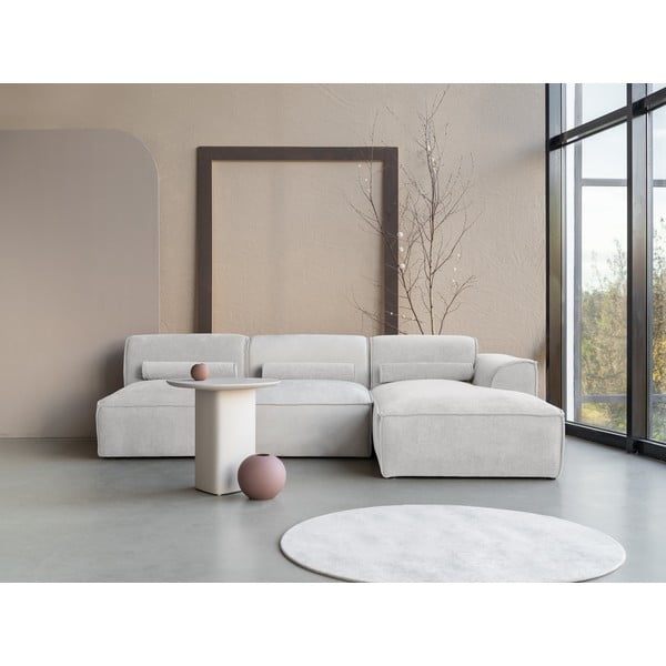 Kampinė sofa baltos spalvos (su dešiniuoju kampu) Flex Felix – Miuform-image-1