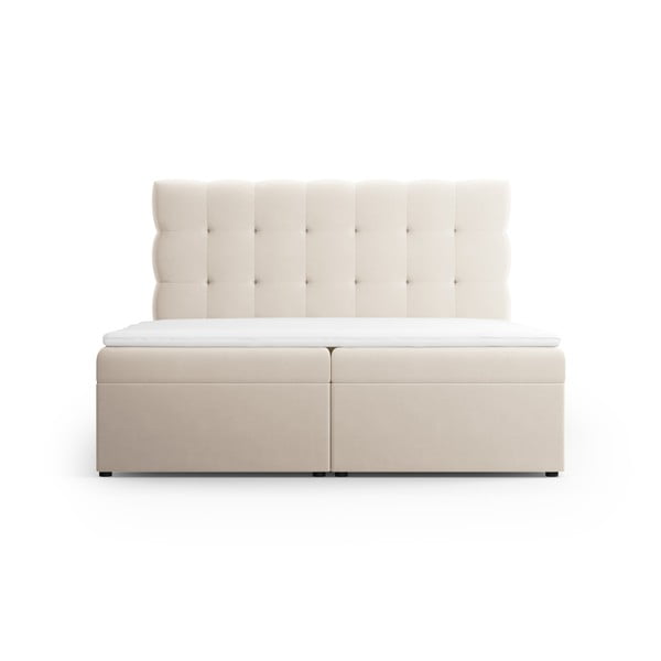 Spyruoklinė lova smėlio spalvos su sandėliavimo vieta 160x200 cm Bali – Cosmopolitan Design-image-2