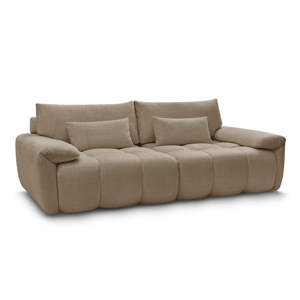 Rudos spalvos iš šenilinio audinio sofa 264 cm Ivane – Bobochic Paris-image-3