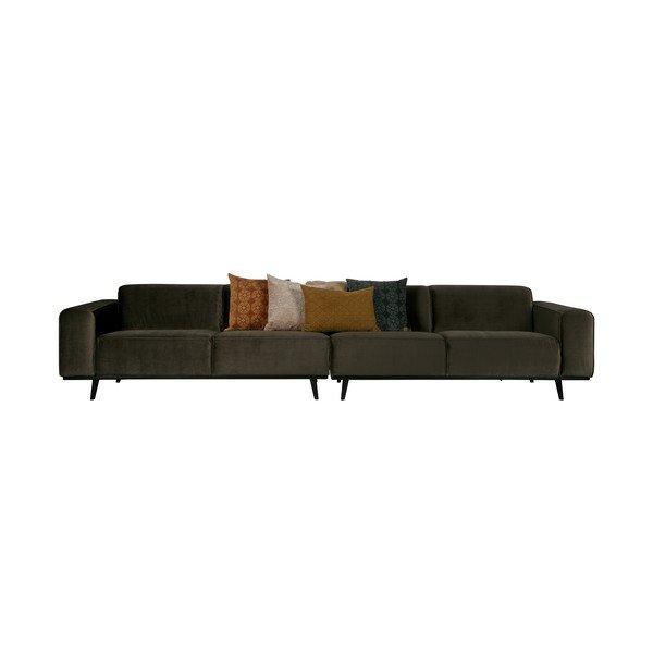 Tamsiai žalia aksominė sofa BePureHome Statement, 372 cm-image-4