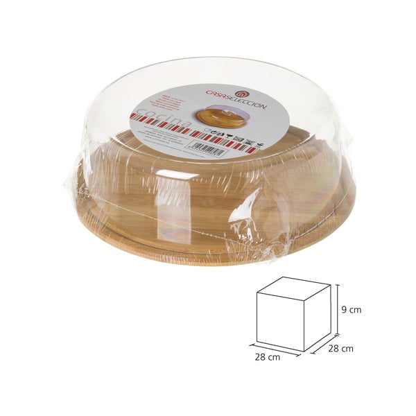 Apvalus bambuko padėklas su dangčiu Casa Selección Bamboo-image-4