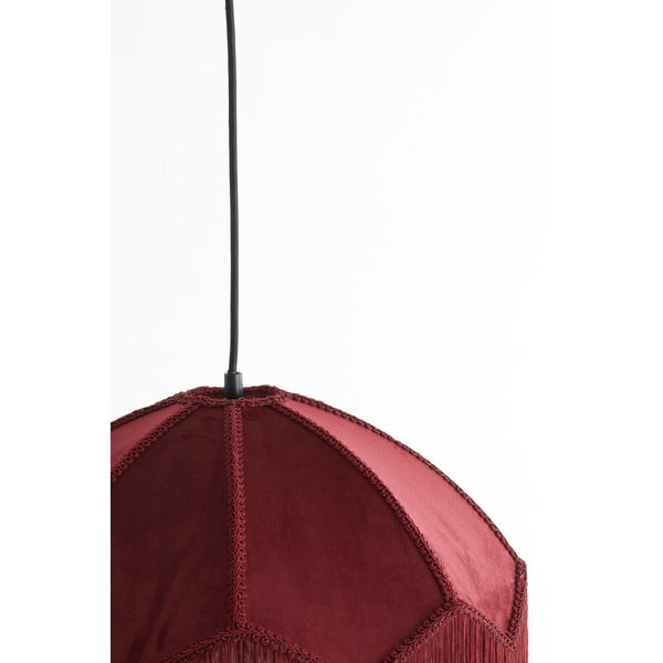 Kabantis šviestuvas bordo spalvos ø 40 cm su tekstiliniu gaubtu Malacia – Light & Living-image-3