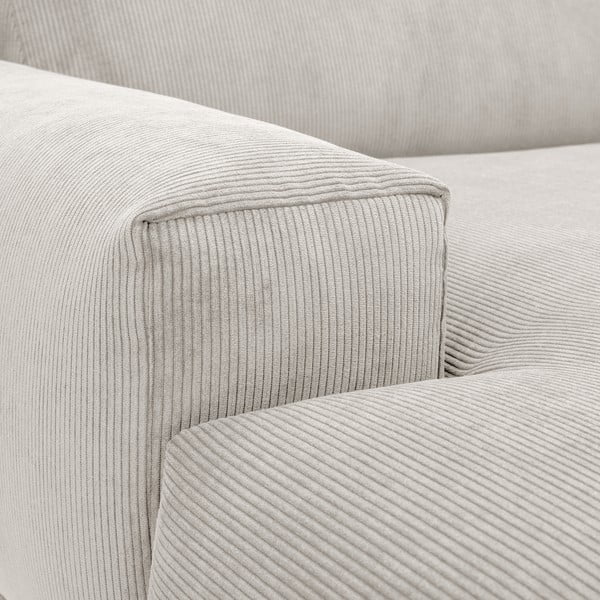 Smėlio spalvos aksominė kampinė sofa Max Winzer Penelope, kairysis kampas-image-1