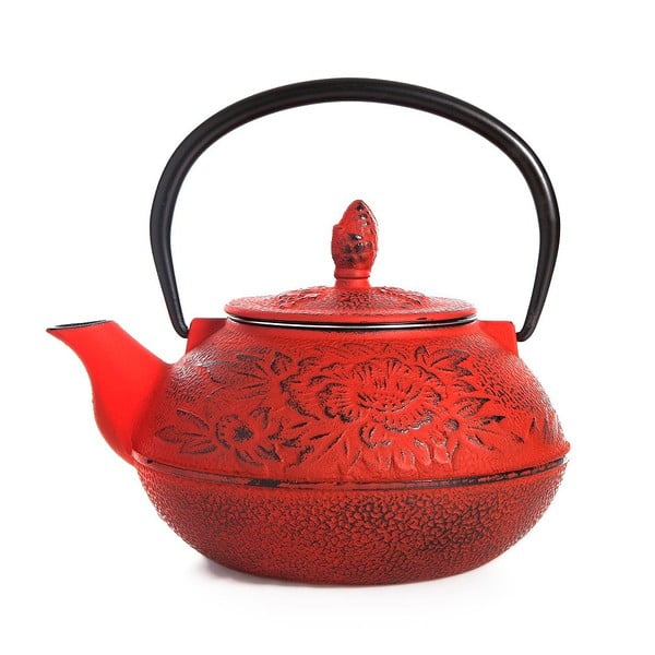 Raudonas ketaus arbatinukas Bambum Taşev Linden, 800 ml