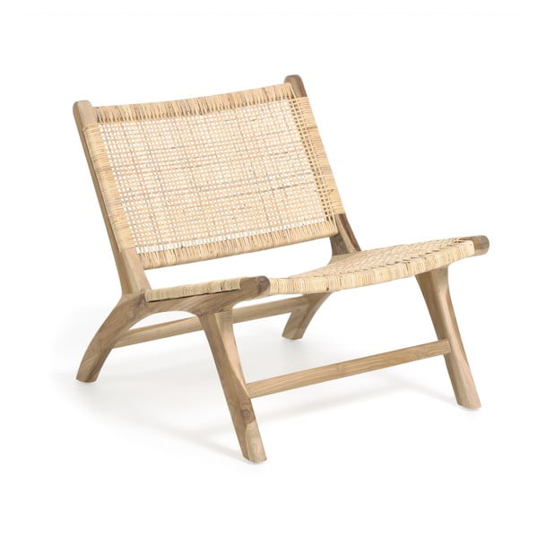 Natūralios spalvos austas krėslas Beida – Kave Home