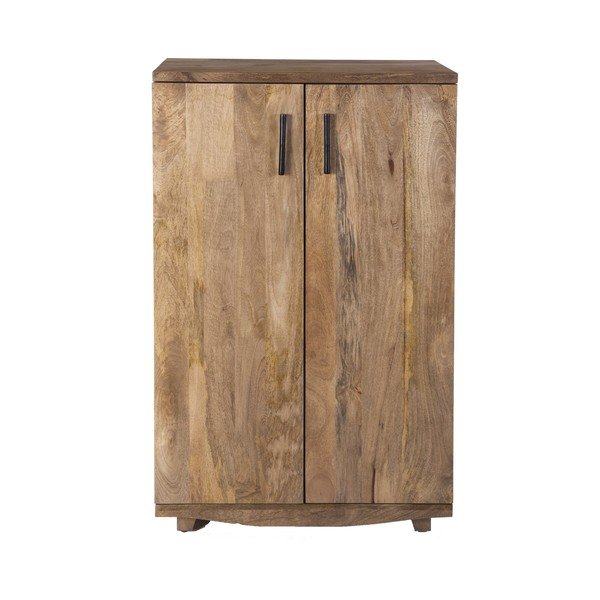 Natūralios spalvos iš mango masyvo vyno spintelė butelių skaičius 12, 74x122x46 cm Bombay – Interia Home & Living