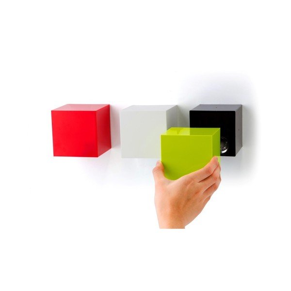 Balta sieninė dėžutė (uždara) su permatomu dangčiu "Qualy Pixel Cube-image-3