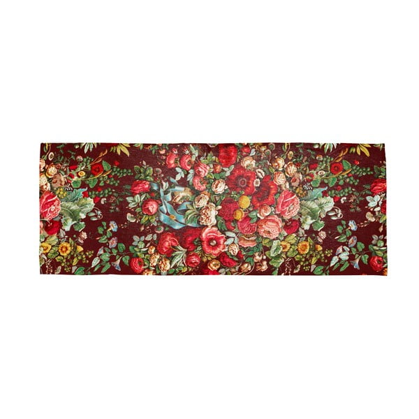 Raudonas kilimėlis su medvilnės mišiniu Velvet Atelier Still Life, 55 x 135 cm