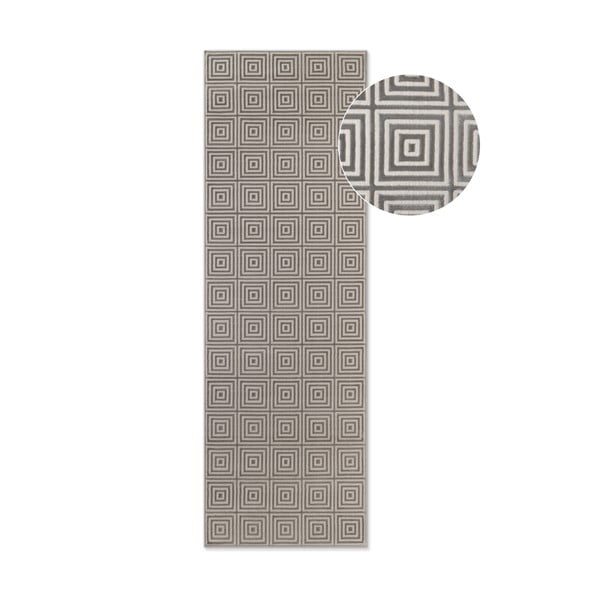 Kilimas pilkos spalvos 80x240 cm Perles Tourmaline – Elle Decoration