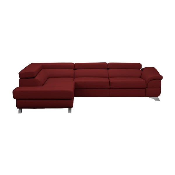 Raudonos odos "Windsor & Co Sofas Gamma" sofa-lova, kairysis kampas