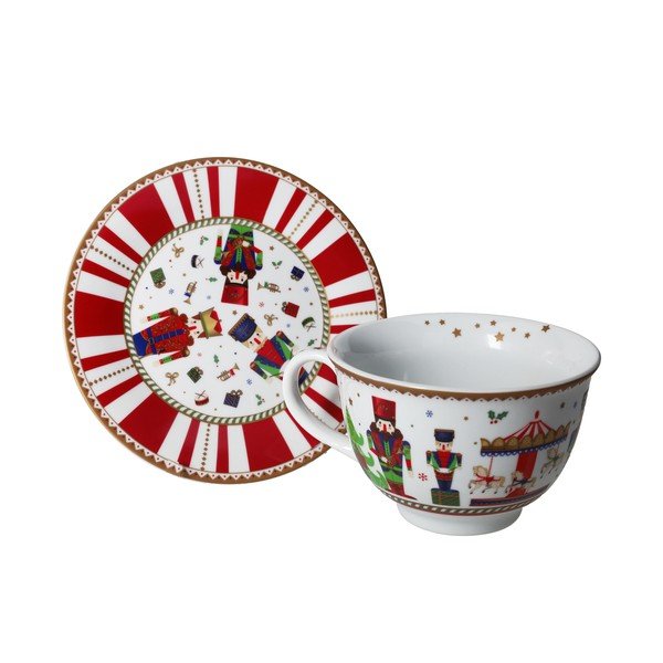 Baltas kalėdinis puodelis Tazza - Brandani-image-1