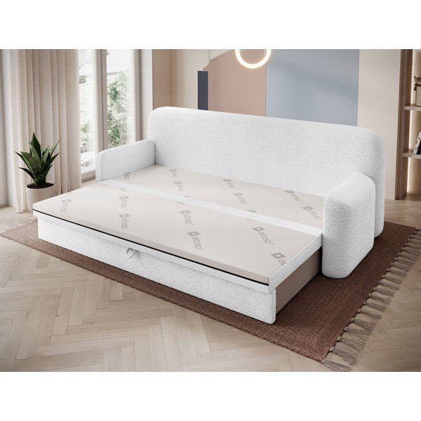 Baltos spalvos iš boucle sulankstoma/su sandėliavimo vieta sofa 236 cm Elioss – ELTAP-image-3