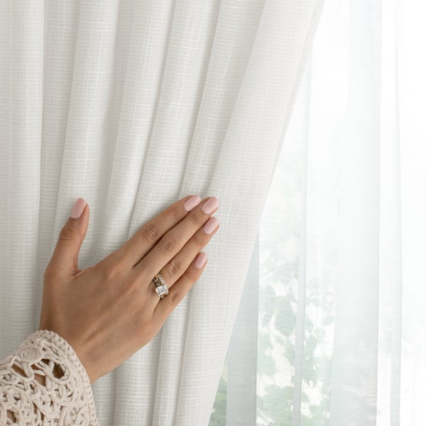 Kreminės spalvos užuolaida 140x250 cm Valeta – Restilo-image-2