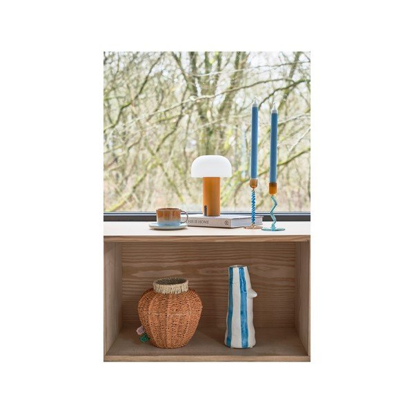 Stalinis šviestuvas baltos spalvos/oranžinės spalvos LED (aukštis 22,5 cm) Styles – Villa Collection-image-4