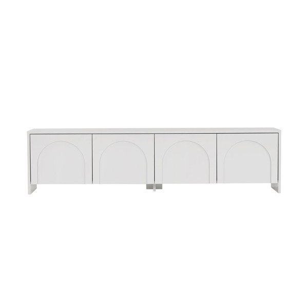 Baltos spalvos TV spintelė 180x45x32 cm Aurelia – Kalune Design-image-3