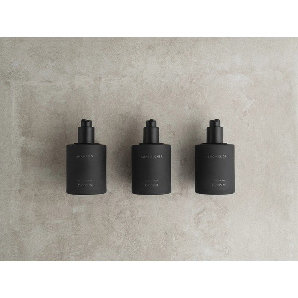 Sieniniai juodos spalvos iš stiklo muilo dozatoriai 3 vnt. 350 ml Kirei – Blomus-image-2