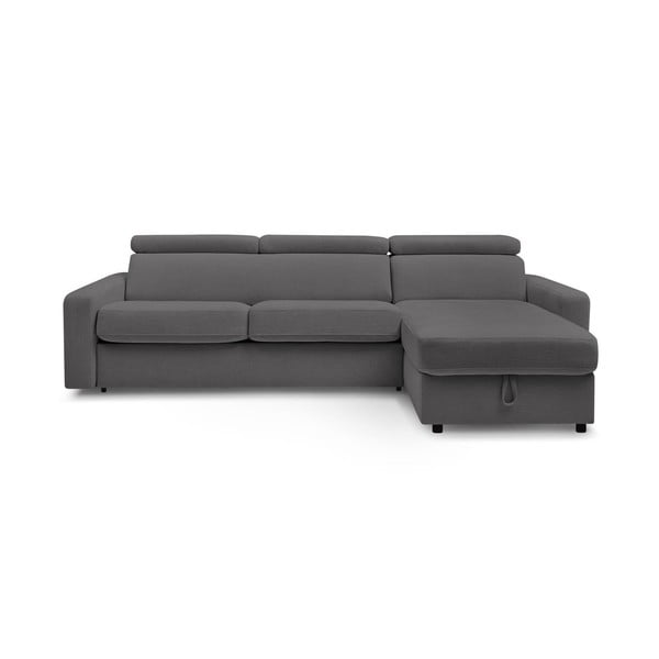 Sulankstoma kampinė sofa tamsiai pilkos spalvos (kintama) Monaco – Bobochic Paris