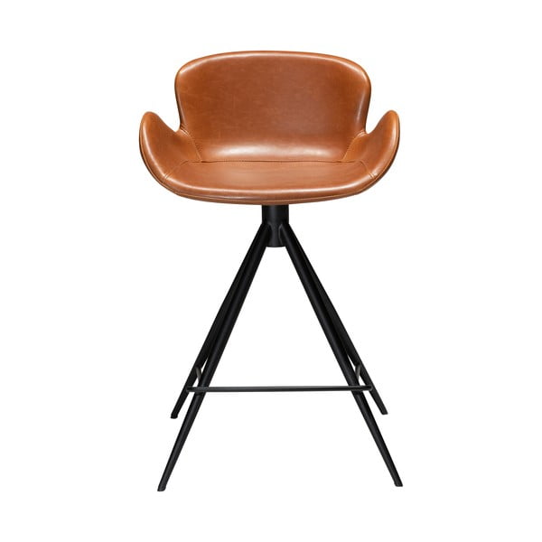 Rudos spalvos odinė baro kėdė DAN-FORM Denmark Gaia, aukštis 87 cm-image-1