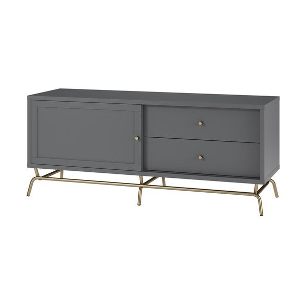 Pilkas TV staliukas 150x62 cm Madison - Støraa-image-4