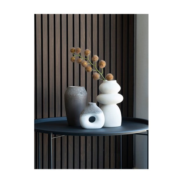 Iš akmens masės vaza kreminės spalvos (aukštis 26,5 cm) – House Nordic-image-1