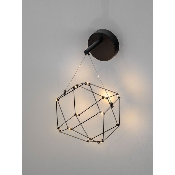 Juodos spalvos iš aliuminio sieninė lempa LED Nebula – Nova Luce-image-1