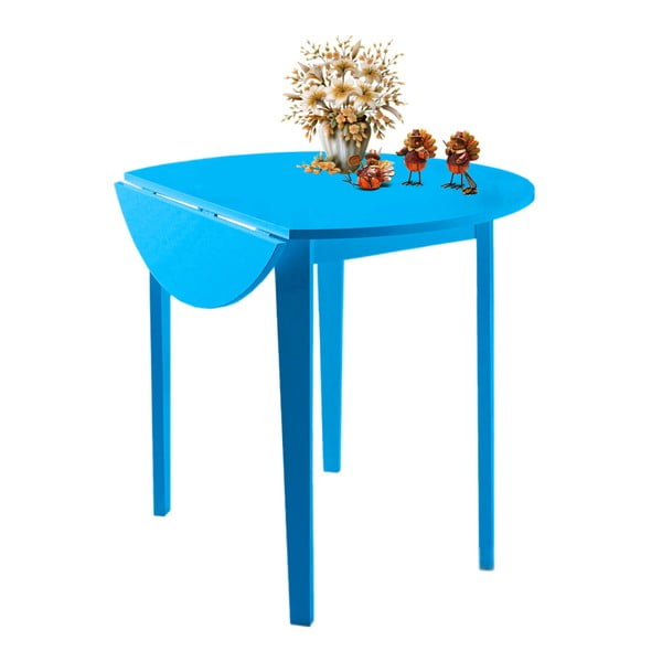 Mėlynas sulankstomas valgomojo stalas "Støraa Trento Quer", ⌀ 92 cm
