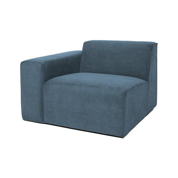 Iš kordinio velveto modulinė sofa mėlynos spalvos (su kairiuoju kampu) Sting – Scandic-image-1