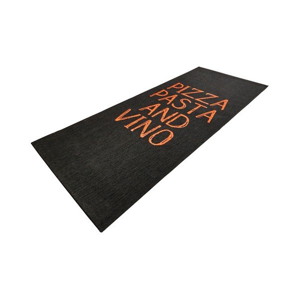 Juodas virtuvinis kilimėlis "Hanse Home Pizza Pasta and Vino", 80 x 200 cm-image-2