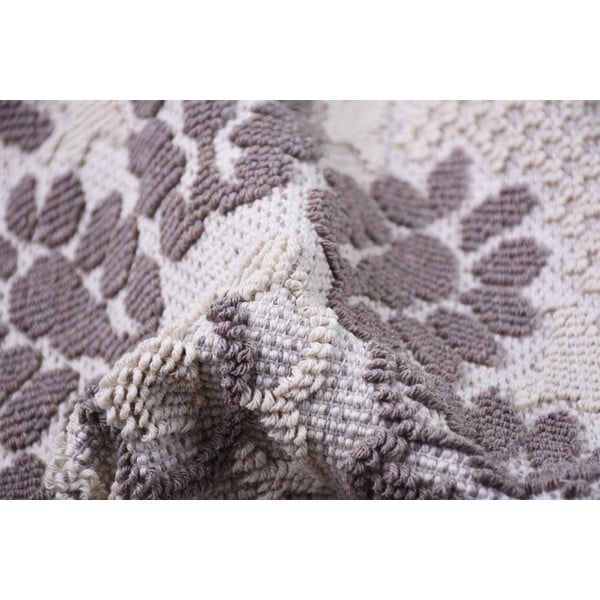 Pilkos ir smėlio spalvos medvilninis kilimas Vitaus Papatya, 80 x 150 cm-image-3