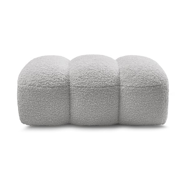 Šviesiai pilkos spalvos iš boucle taburetė Hippolyte – Bobochic Paris