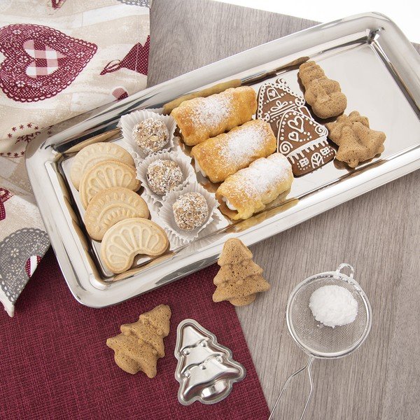 Iš nerūdijančio plieno padėklas 17x38,5 cm Long – Orion-image-1